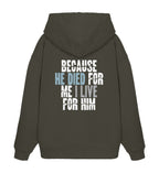 BECAUSE HE DIED STREETWEAR OVERSIZED HOODIE BACKPRINT Slammer Oversize Hoodie 2.0 ST/ST Shirtee Erdfarben XS 