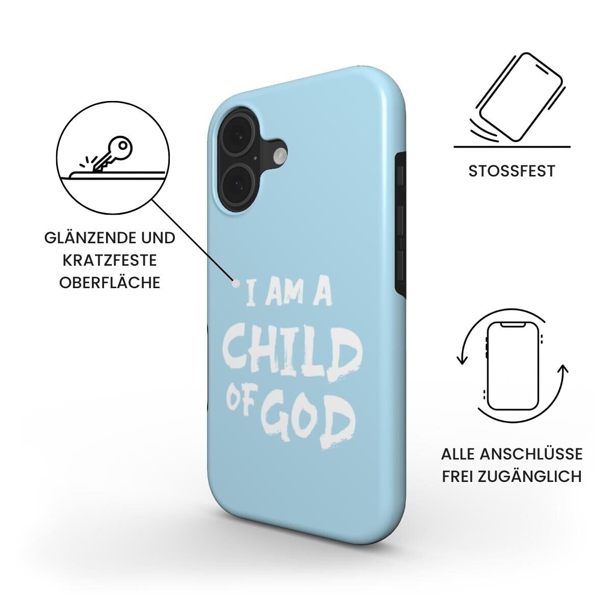 Child of God MagSafe Handyhülle in Hellblau Tech Accessories Podbase 
