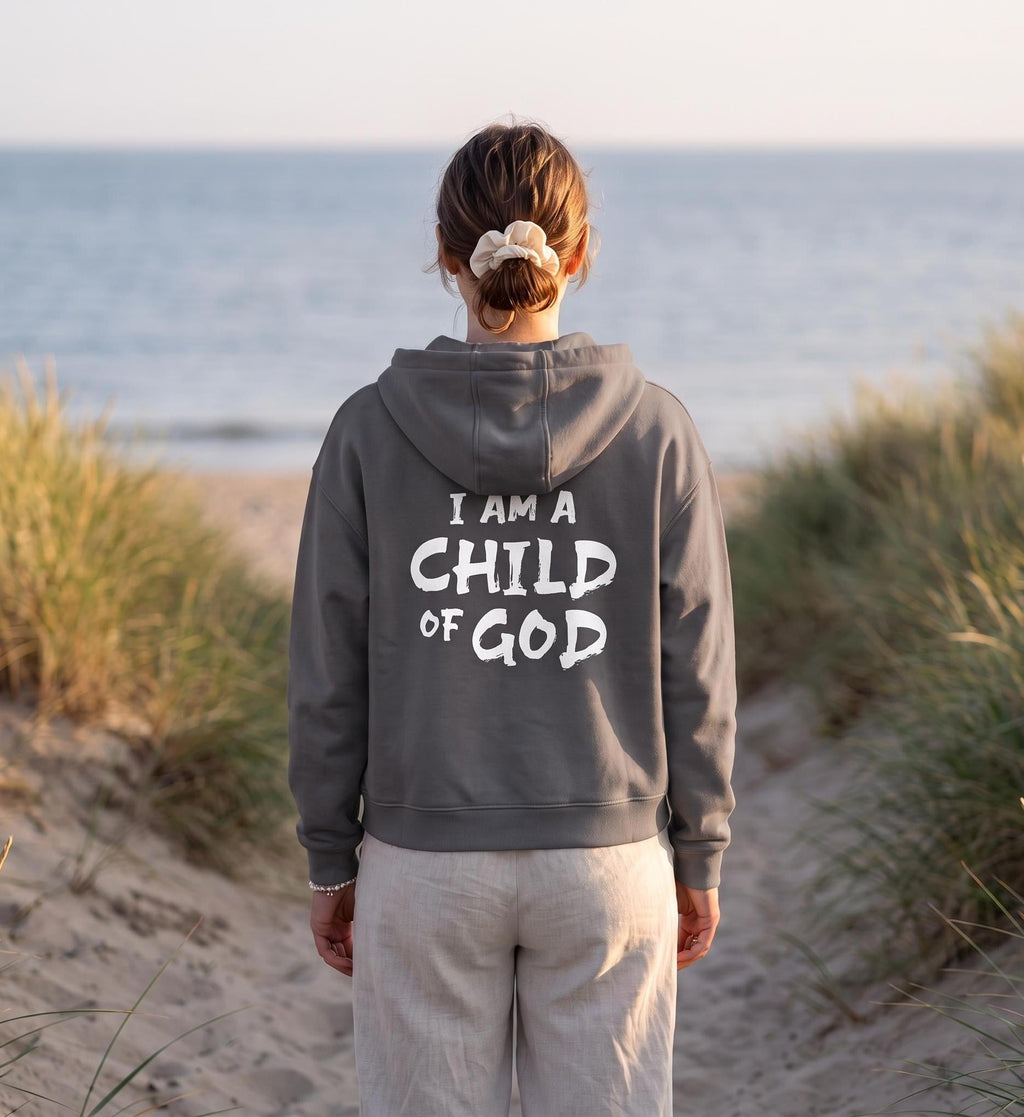 CHILD OF GOD STREETWEAR ZIPPER BACKPRINT Fluffy Boxcut Zipper Shirtee 