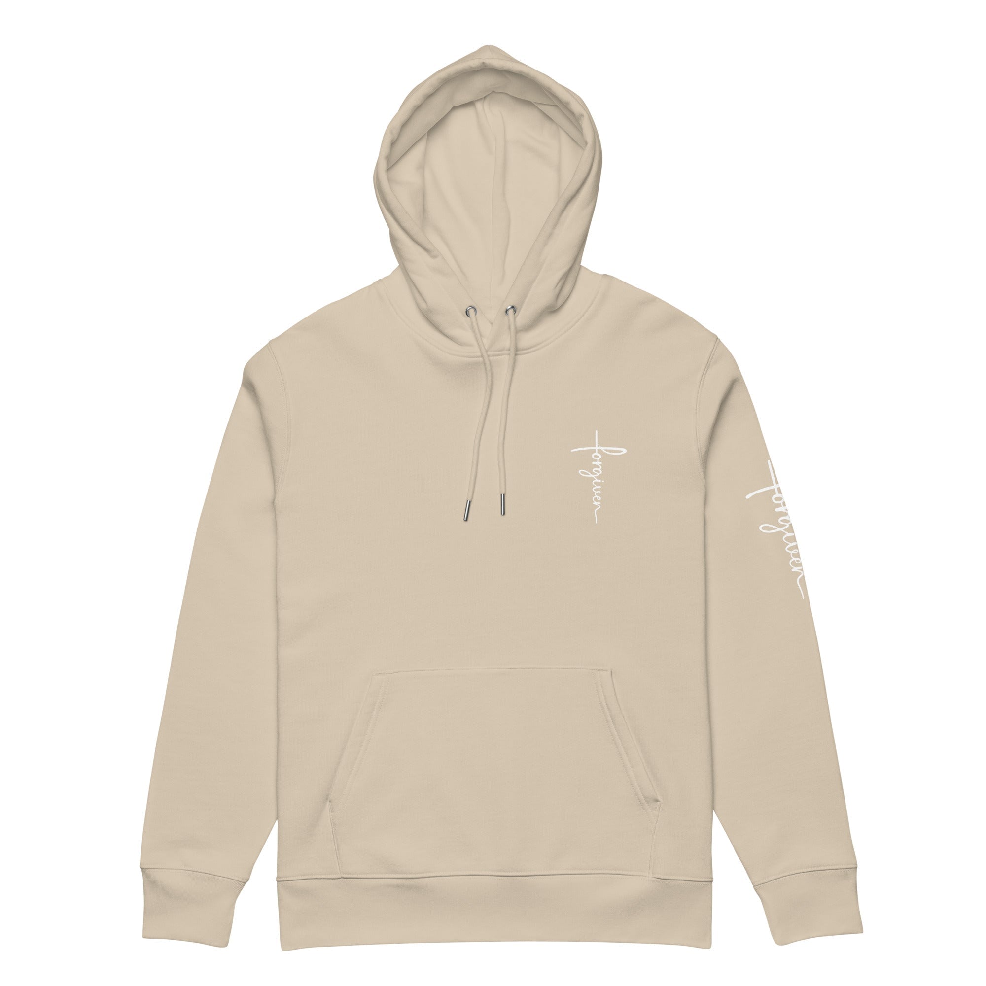 DOUBLE FORGIVEN CROSS HOODIE ARM PRINT NEW CREATION STORE Wüstensand S 