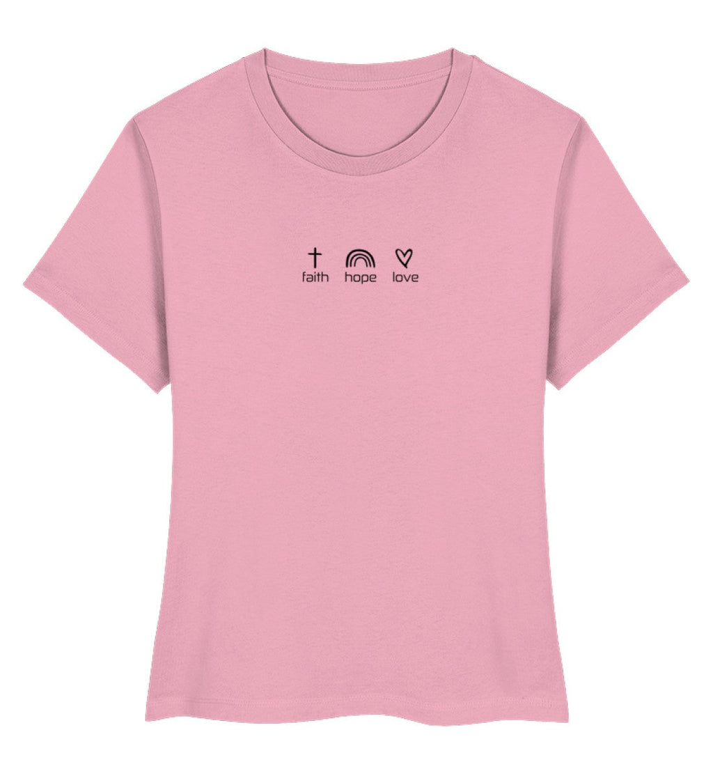 FAITH HOPE LOVE FRAUEN SHIRT Stella Muser Shirt ST/ST Shirtee Pink XS 