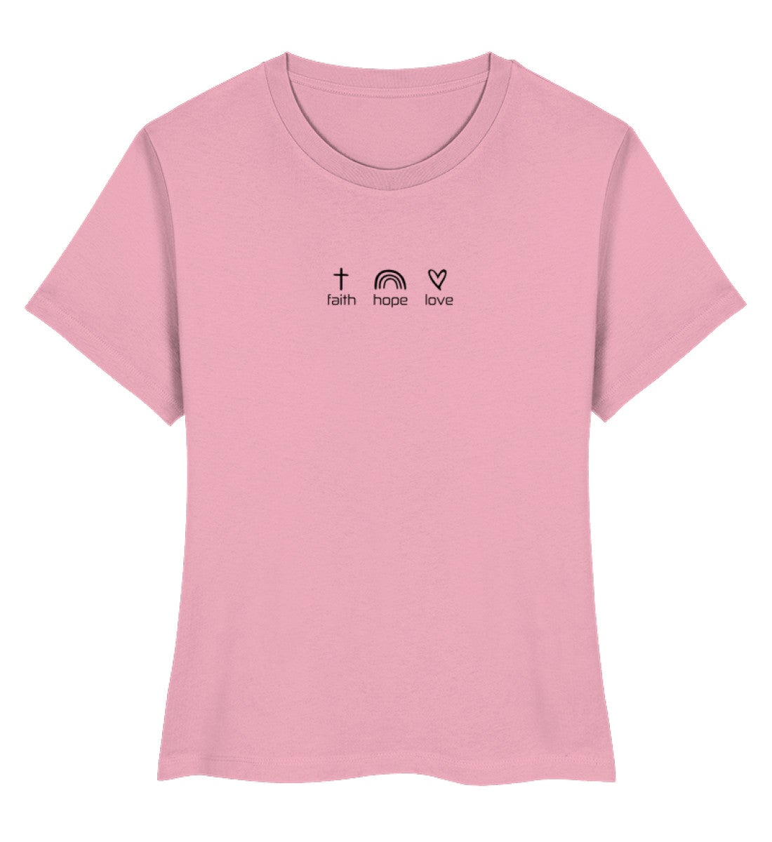 FAITH HOPE LOVE FRAUEN SHIRT Stella Muser Shirt ST/ST Shirtee Pink XS 