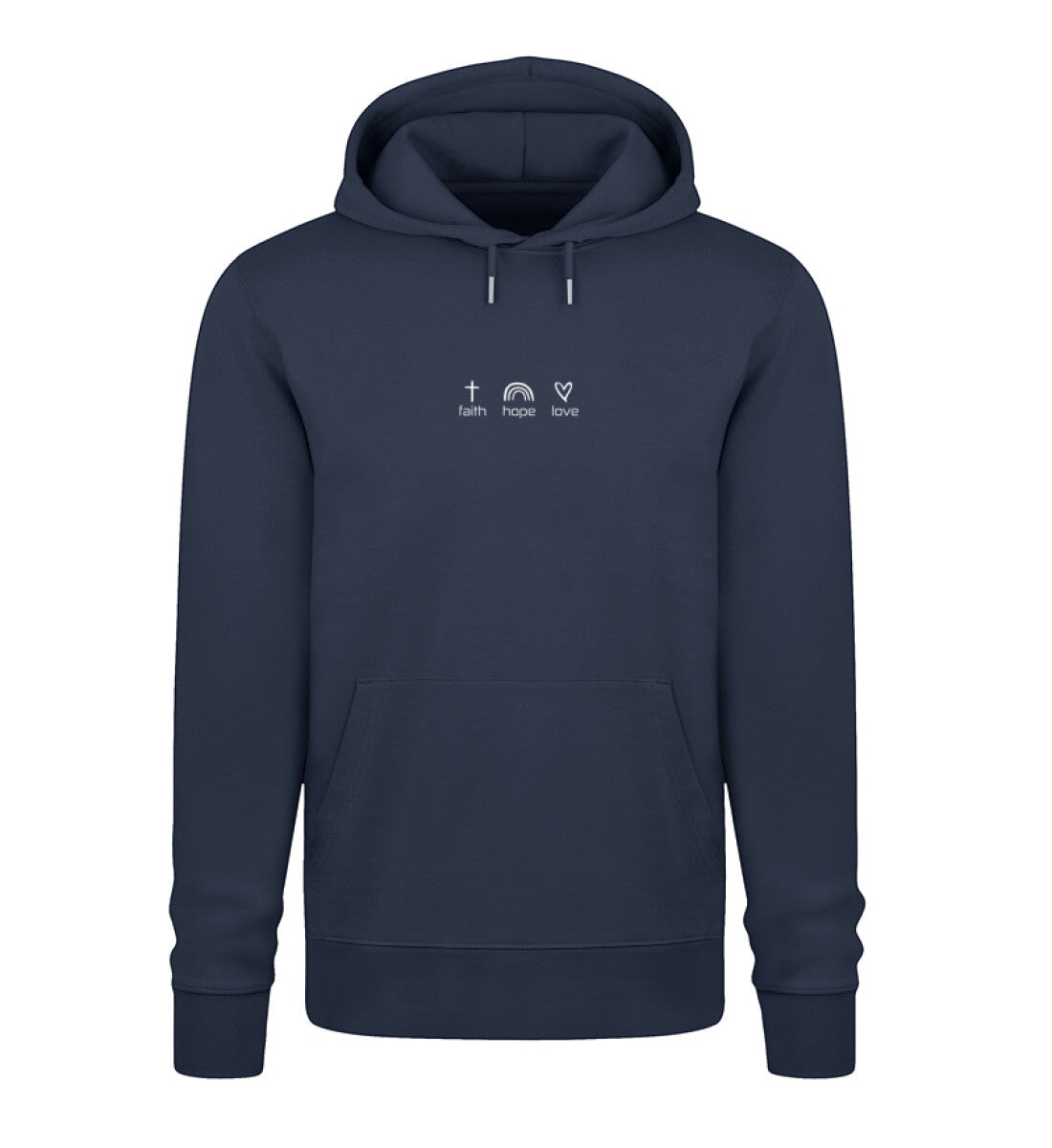 FAITH HOPE LOVE HOODIE - Unisex Organic Hoodie 2.0 ST/ST Cruiser Hoodie 2.0 ST/ST Shirtee French Navy XS 