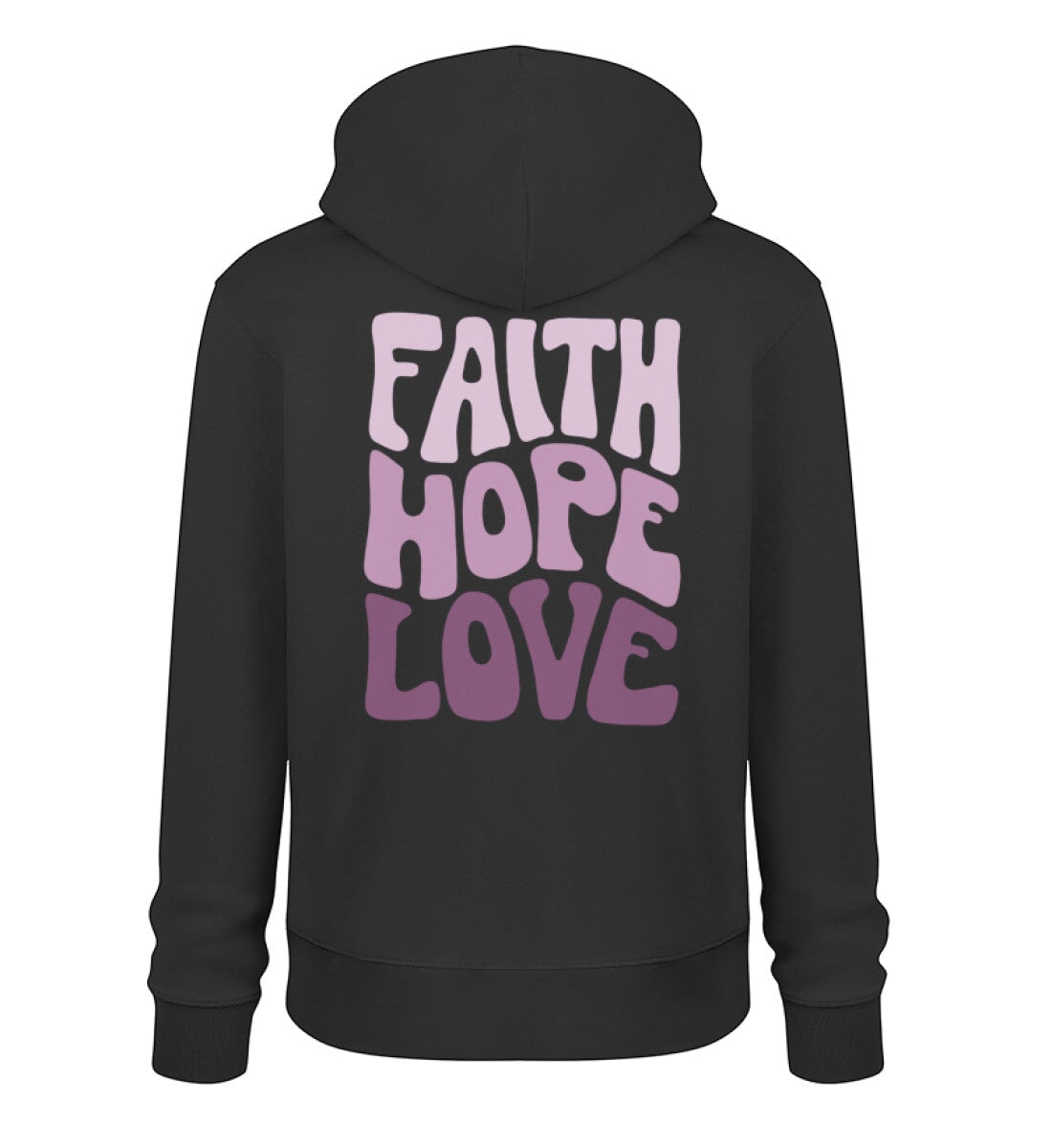 FAITH HOPE LOVE STREETWEAR HOODIE BACKPRINT - Unisex Organic Hoodie 2.0 ST/ST Cruiser Hoodie 2.0 ST/ST Shirtee Black XS 
