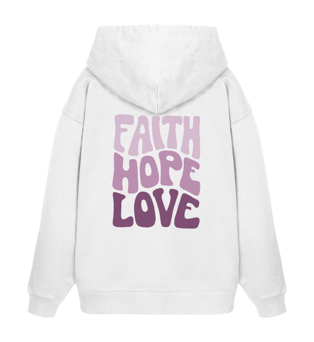 FAITH HOPE LOVE STREETWEAR OVERSIZED HOODIE BACKPRINT Slammer Oversize Hoodie 2.0 ST/ST Shirtee Weiß XS 