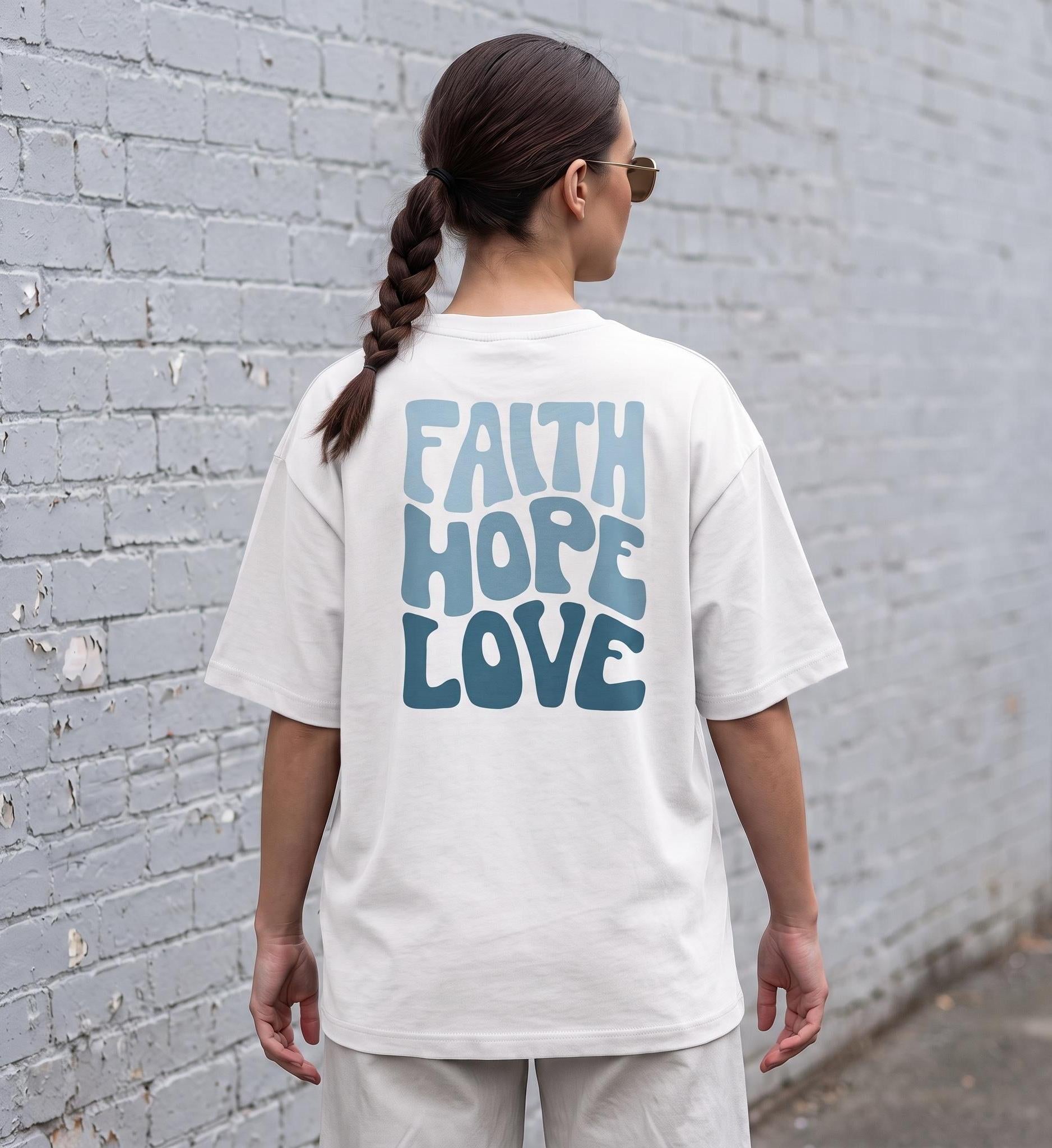 FAITH HOPE LOVE STREETWEAR OVERSIZED SHIRT BACKPRINT BLAU Blaster Oversized Shirt 2.0 ST/ST Shirtee 