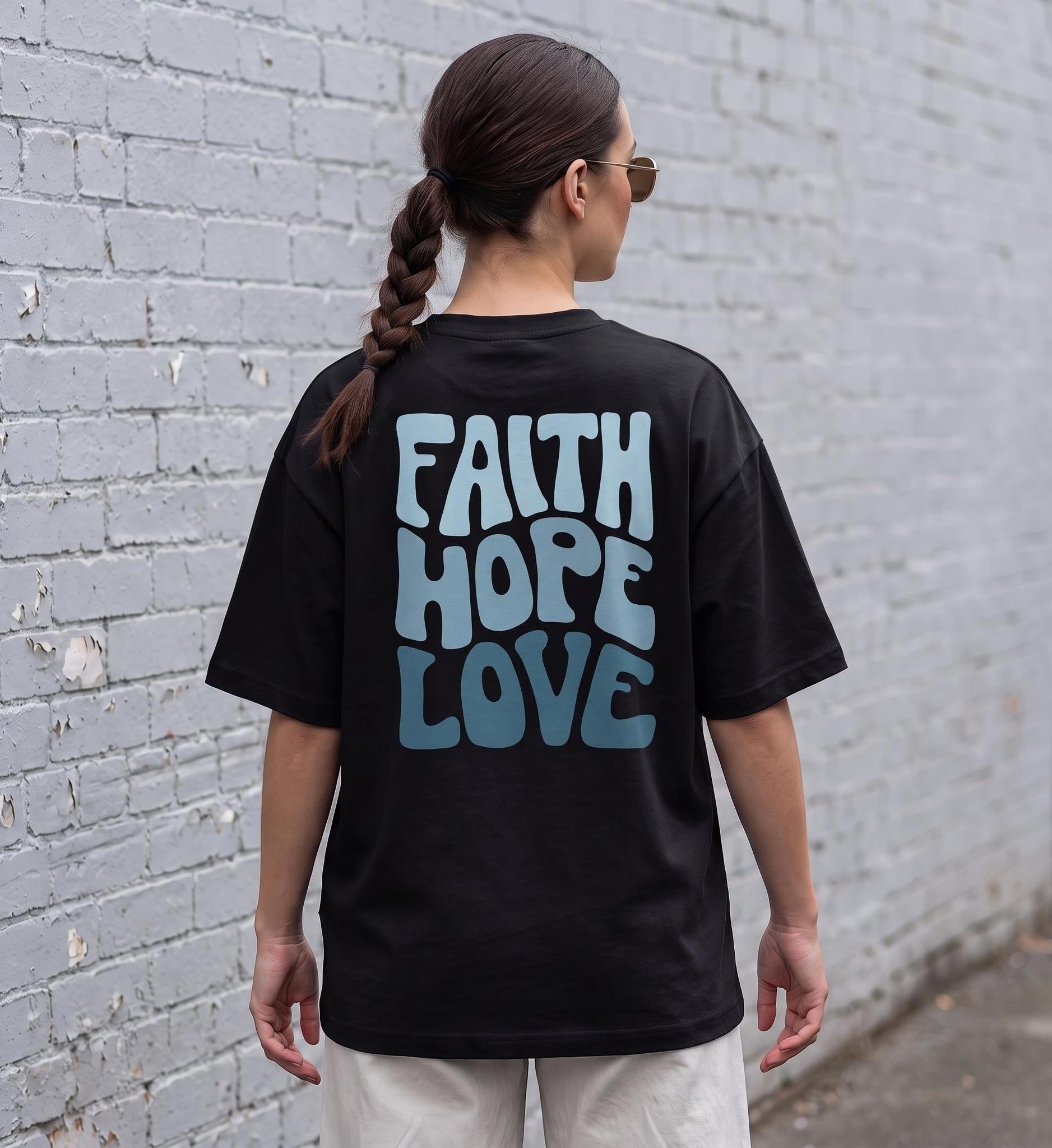 FAITH HOPE LOVE STREETWEAR OVERSIZED SHIRT BACKPRINT BLAU Blaster Oversized Shirt 2.0 ST/ST Shirtee 