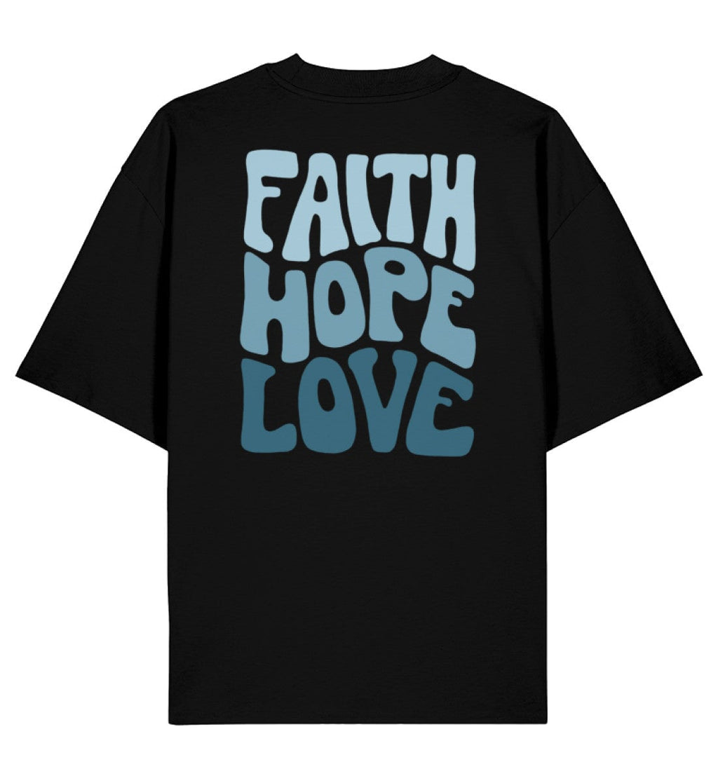 FAITH HOPE LOVE STREETWEAR OVERSIZED SHIRT BACKPRINT BLAU Blaster Oversized Shirt 2.0 ST/ST Shirtee Schwarz XS 