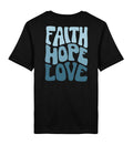 FAITH HOPE LOVE STREETWEAR SHIRT BACKPRINT BLAU Creator T-Shirt 2.0 ST/ST Shirtee Schwarz XS 