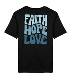 FAITH HOPE LOVE STREETWEAR SHIRT BACKPRINT BLAU Creator T-Shirt 2.0 ST/ST Shirtee Schwarz XS 