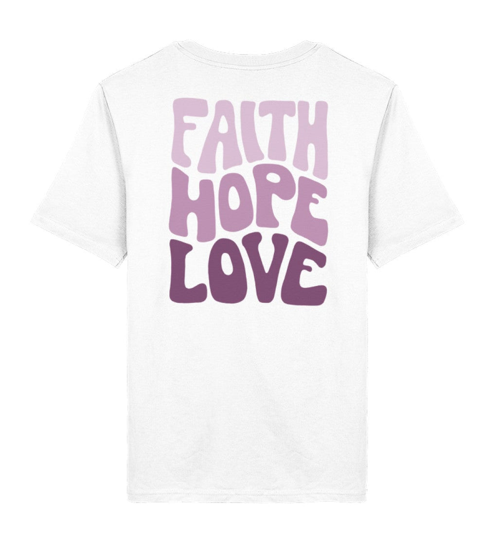FAITH HOPE LOVE STREETWEAR SHIRT BACKPRINT - Herren Premium Organic Shirt 2.0 ST/ST Creator T-Shirt 2.0 ST/ST Shirtee White XS 