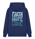 FAITH HOPE LOVE STREETWEAR ZIPPER BACKPRINT BLAU Connector Zipper 2.0 ST/ST Shirtee Dunkelblau XS 