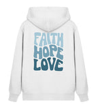 FAITH HOPE LOVE STREETWEAR ZIPPER BACKPRINT BLAU Connector Zipper 2.0 ST/ST Shirtee Weiß XS 