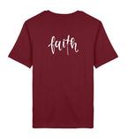 FAITH SHIRT BACKPRINT - Herren Premium Organic Shirt 2.0 ST/ST Creator T-Shirt 2.0 ST/ST Shirtee Burgundy XS 
