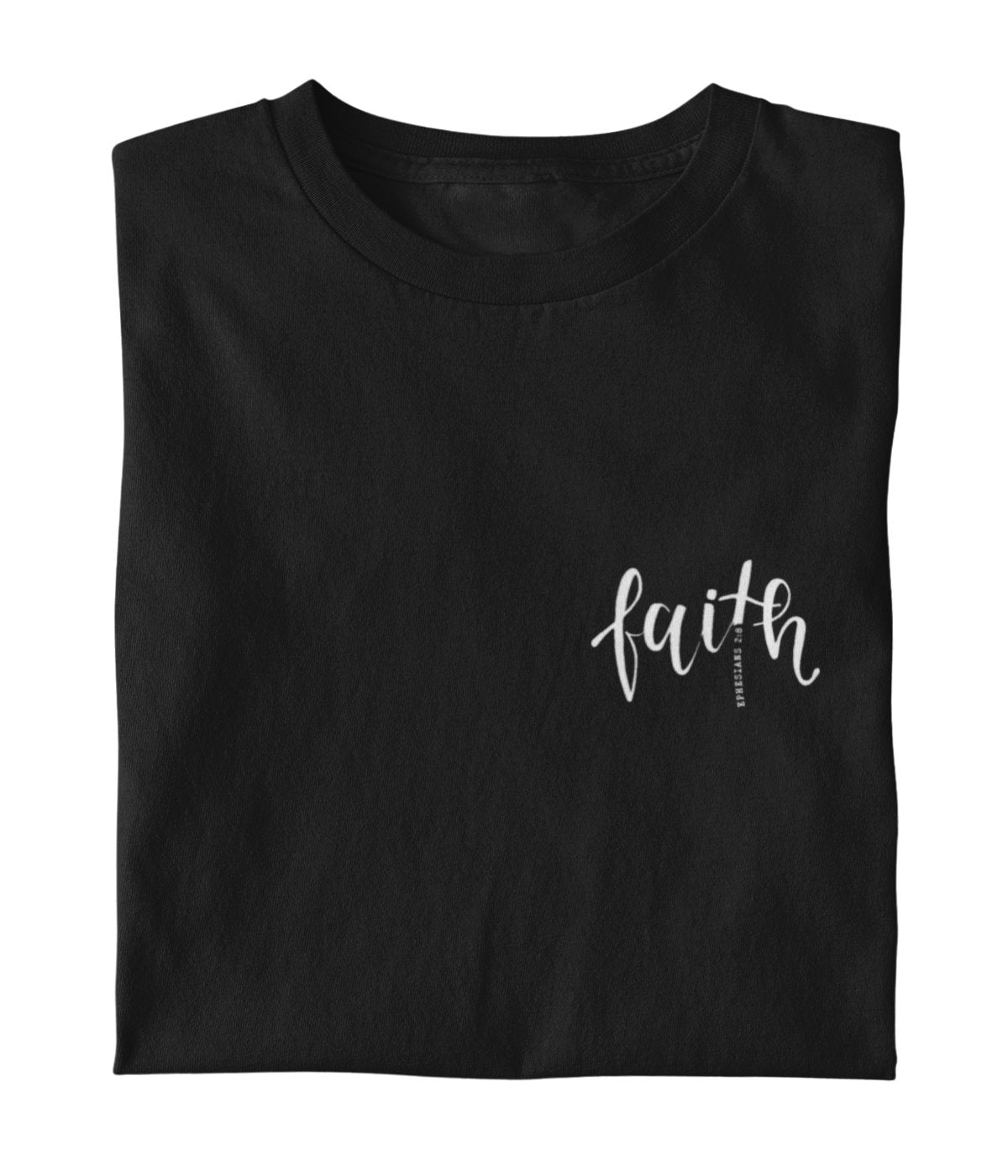 Christliches T-Shirt FAITH in Schwarz aus Bio-Baumwolle