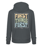 FIRST THINGS FIRST STREETWEAR HOODIE BACKPRINT - Unisex Organic Hoodie 2.0 ST/ST Cruiser Hoodie 2.0 ST/ST Shirtee India Ink Grey XS 