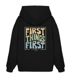 FIRST THINGS FIRST STREETWEAR OVERSIZED HOODIE BACKPRINT - Unisex Oversized Organic Hoodie 2.0 Slammer Oversize Hoodie 2.0 ST/ST Shirtee Black XS 