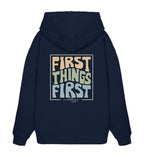 FIRST THINGS FIRST STREETWEAR OVERSIZED HOODIE BACKPRINT - Unisex Oversized Organic Hoodie 2.0 Slammer Oversize Hoodie 2.0 ST/ST Shirtee French Navy XS 