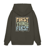 FIRST THINGS FIRST STREETWEAR OVERSIZED HOODIE BACKPRINT - Unisex Oversized Organic Hoodie 2.0 Slammer Oversize Hoodie 2.0 ST/ST Shirtee Khaki XS 