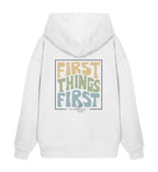 FIRST THINGS FIRST STREETWEAR OVERSIZED HOODIE BACKPRINT - Unisex Oversized Organic Hoodie 2.0 Slammer Oversize Hoodie 2.0 ST/ST Shirtee White XS 