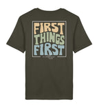 FIRST THINGS FIRST STREETWEAR SHIRT BACKPRINT - Herren Premium Organic Shirt 2.0 ST/ST Creator T-Shirt 2.0 ST/ST Shirtee Khaki XS 