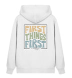 FIRST THINGS FIRST STREETWEAR ZIPPER BACKPRINT Connector Zipper 2.0 ST/ST Shirtee Weiß XS 