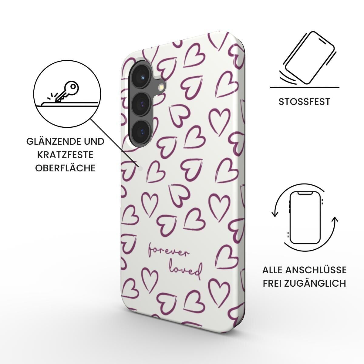 FOREVER LOVED Magnetic Handyhülle in Beere Tech Accessories Podbase 