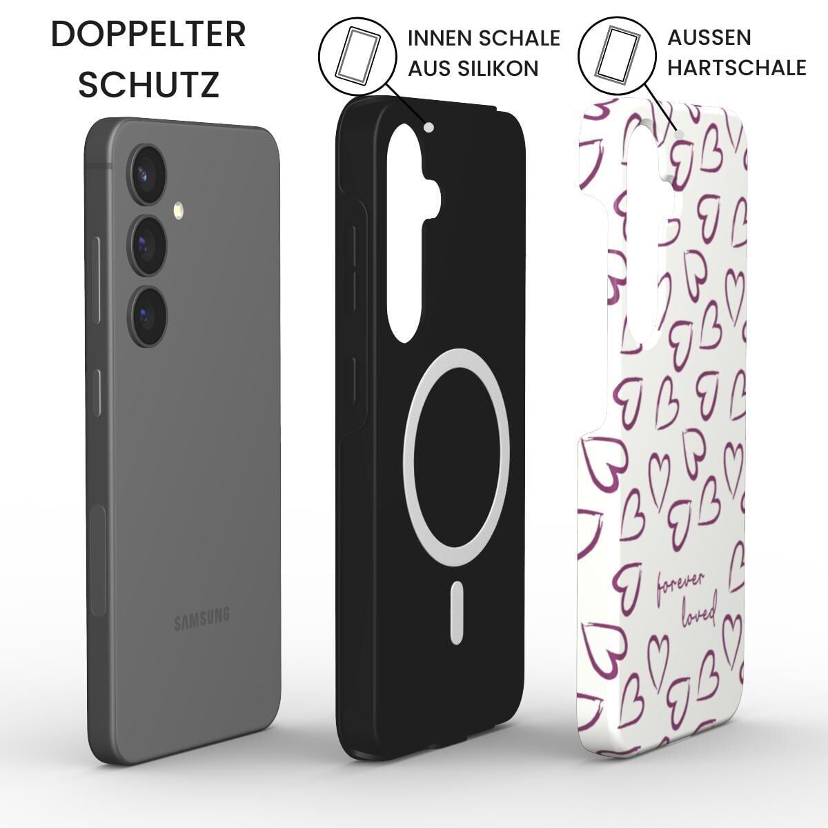 FOREVER LOVED Magnetic Handyhülle in Beere Tech Accessories Podbase 