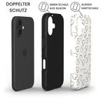 Robuste Handyhülle FOREVER LOVED mit doppeltem Schutz-System: iPhone, Silikon-Innenschale und weiße Hartschale, Infografik