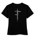 FORGIVEN CROSS FRAUEN SHIRT BACKPRINT - Damen Premium Organic Shirt Stella Muser Shirt ST/ST Shirtee Black XS 