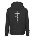 FORGIVEN CROSS HOODIE BACKPRINT - Unisex Organic Hoodie 2.0 ST/ST Cruiser Hoodie 2.0 ST/ST Shirtee Black XS 
