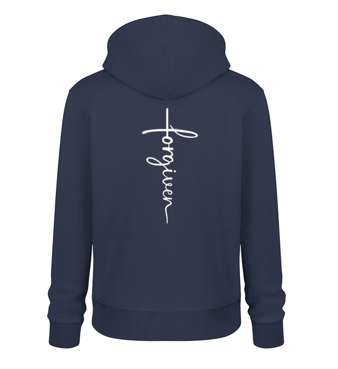FORGIVEN CROSS HOODIE BACKPRINT - Unisex Organic Hoodie 2.0 ST/ST Cruiser Hoodie 2.0 ST/ST Shirtee French Navy XS 