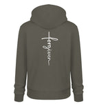 FORGIVEN CROSS HOODIE BACKPRINT - Unisex Organic Hoodie 2.0 ST/ST Cruiser Hoodie 2.0 ST/ST Shirtee Khaki XS 
