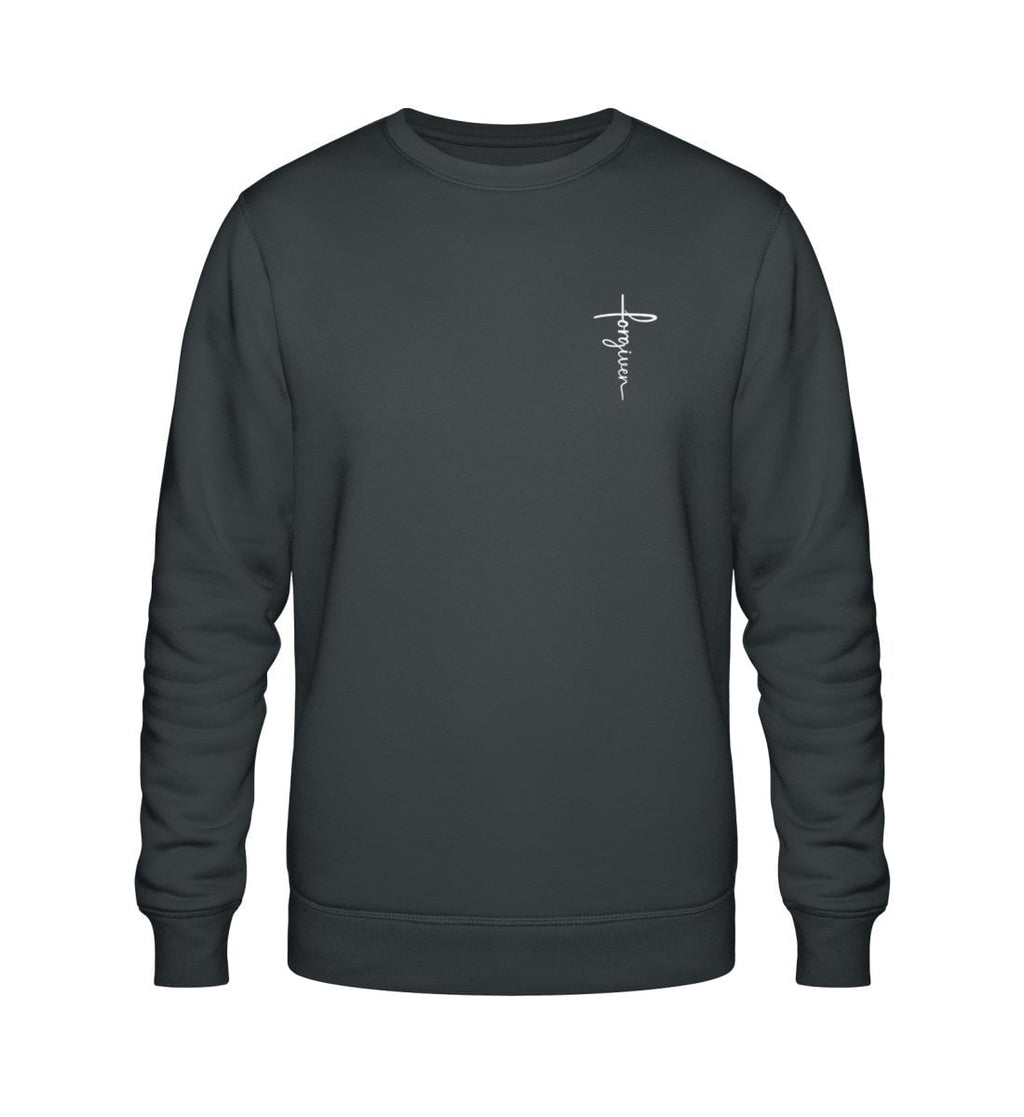 Christliches Sweatshirt Forgiven in Anthrazit, 85% Bio-Baumwolle