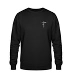 Christliches Sweatshirt Forgiven in Schwarz, 85% Bio-Baumwolle