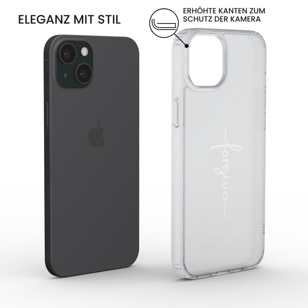 FORGIVEN transparente Handyhülle mit weißem Druck Tech Accessories Podbase 