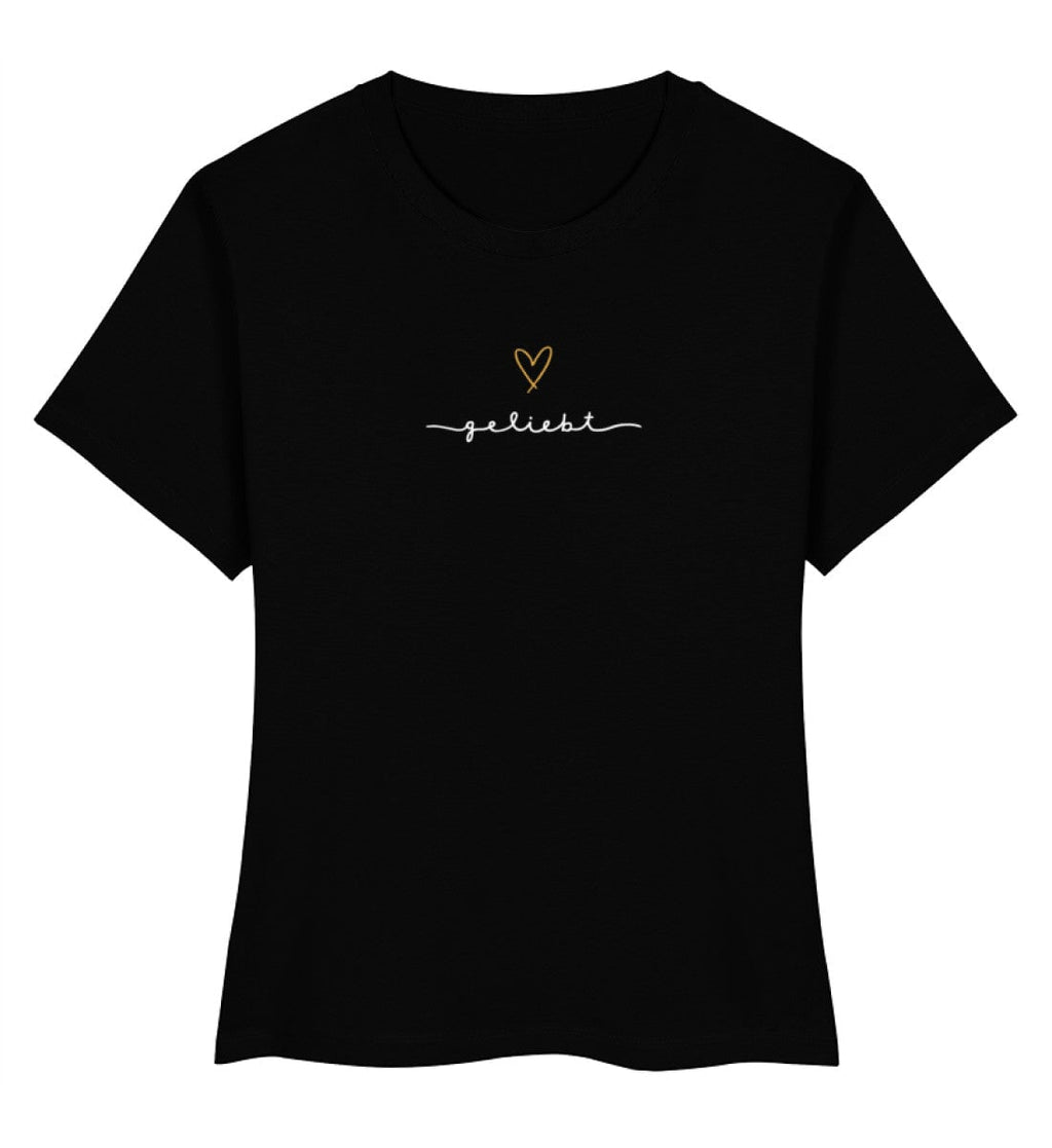 Geliebt Frauen Shirt weiss - Damen Premium Organic Shirt Stella Muser Shirt ST/ST Shirtee Black XS 