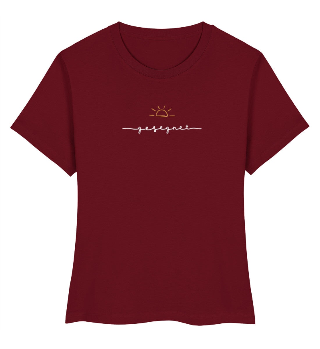 Gesegnet Frauen Shirt weiss - Damen Premium Organic Shirt Stella Muser Shirt ST/ST Shirtee Burgundy XS 