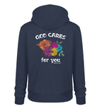 GOD CARES STREETWEAR HOODIE BACKPRINT Cruiser Hoodie 2.0 ST/ST Shirtee Dunkelblau S 