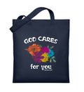 GOD CARES Tasche - Organic Jutebeutel Organic Jutebeutel Shirtee French Navy OneSize 