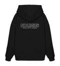 Christlicher Oversized Hoodie GOD IS ALMIGHTY in Schwarz, Rückansicht mit Rückenprint, 100% Bio-Baumwolle