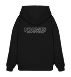 Christlicher Oversized Hoodie GOD IS ALMIGHTY in Schwarz, Rückansicht mit Rückenprint, 100% Bio-Baumwolle