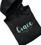 GOD'S GRACE FRAUEN HOODIE GRÜN Damen Organic Hoodie B&C Shirtee 