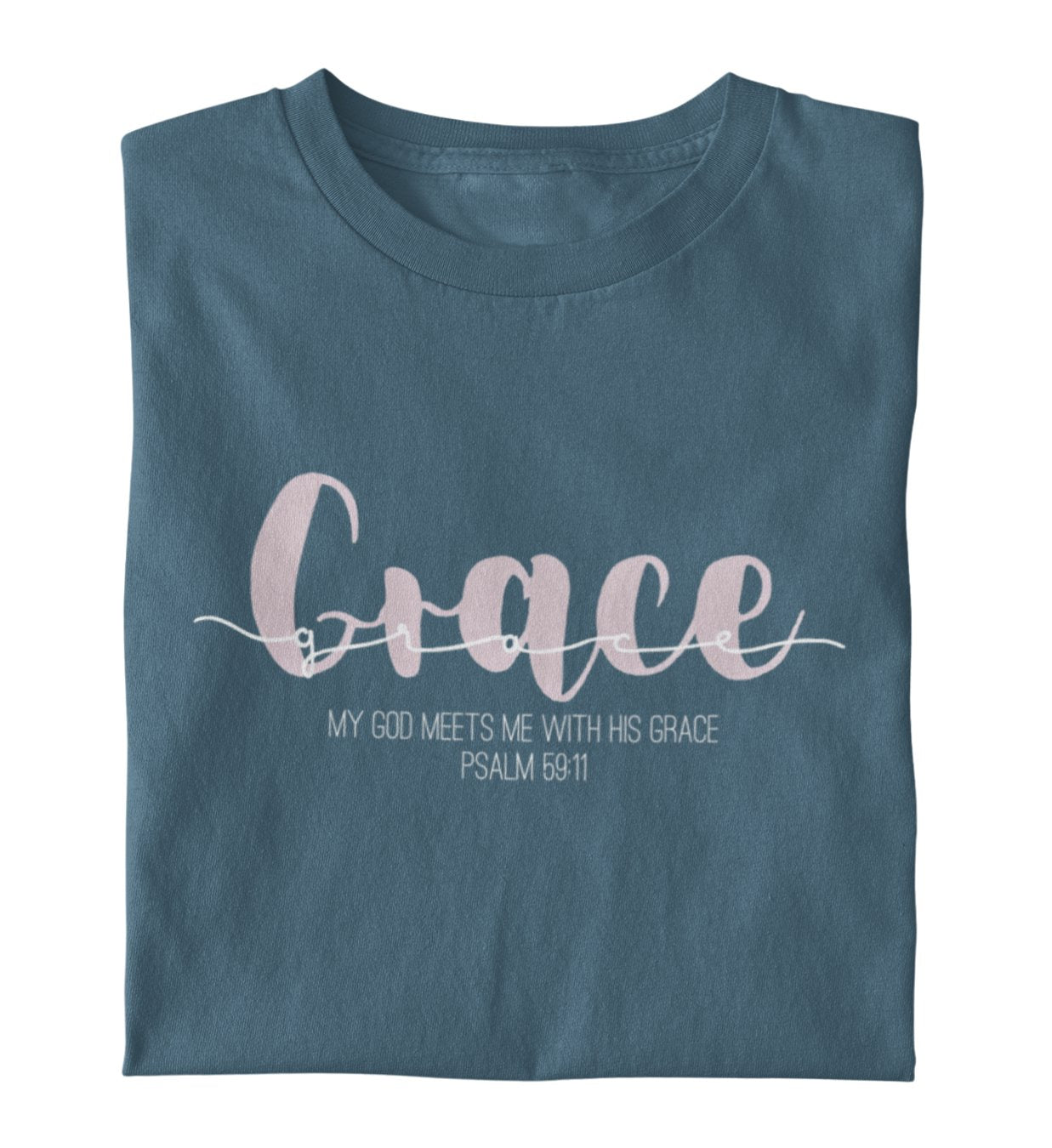 GOD’S GRACE FRAUEN SHIRT PINK Stella Muser Shirt ST/ST Shirtee Schieferblau XS 