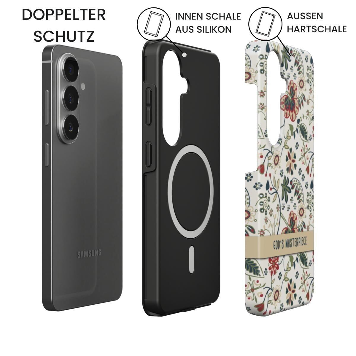 God's Masterpiece Magnetic Handyhülle in Creme Tech Accessories Podbase 