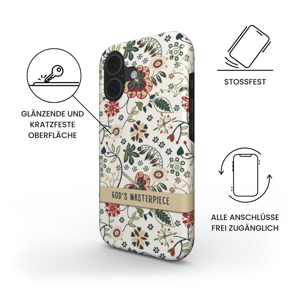 God's Masterpiece MagSafe Handyhülle in Creme Tech Accessories Podbase 