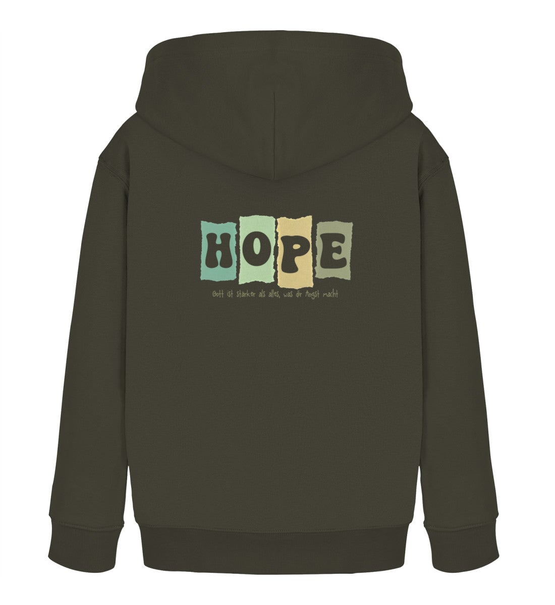 Gott ist stärker Kinderhoodie grün - Mini Cruiser Hoodie 2.0 ST/ST Mini Cruiser Hoodie 2.0 ST/ST Shirtee Khaki 3/4 