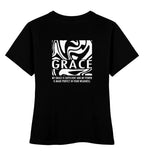 GRACE STREETWEAR FRAUEN SHIRT BACKPRINT Stella Muser Shirt ST/ST Shirtee Schwarz XS 