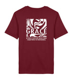 GRACE STREETWEAR SHIRT BACKPRINT Creator T-Shirt 2.0 ST/ST Shirtee Burgund XS 