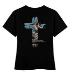 HEALED BY HIS WOUNDS STREETWEAR FRAUEN SHIRT BACKPRINT - Damen Premium Organic Shirt Stella Muser Shirt ST/ST Shirtee Black XS 